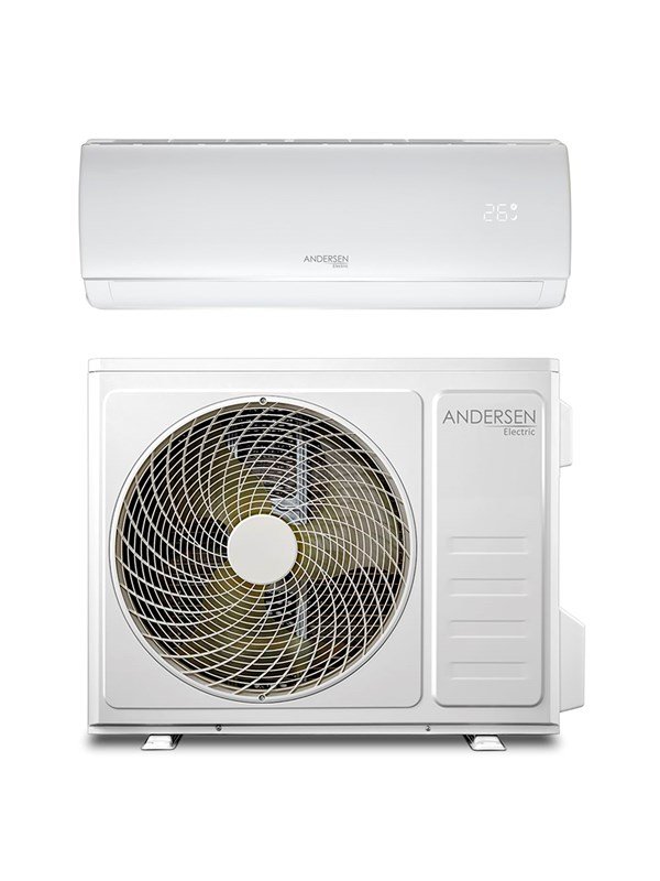 Andersen Electric AE 12000 luft/luft varmepumpe med WiFi, 3,8 kW, 5-72 m², hvid
