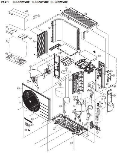 Panasonic ude print til Luft/Luft varmepumpe, ACXA73C57040R